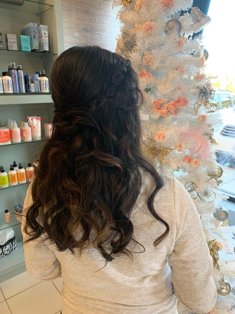Bridal hair styling at Soluxe
